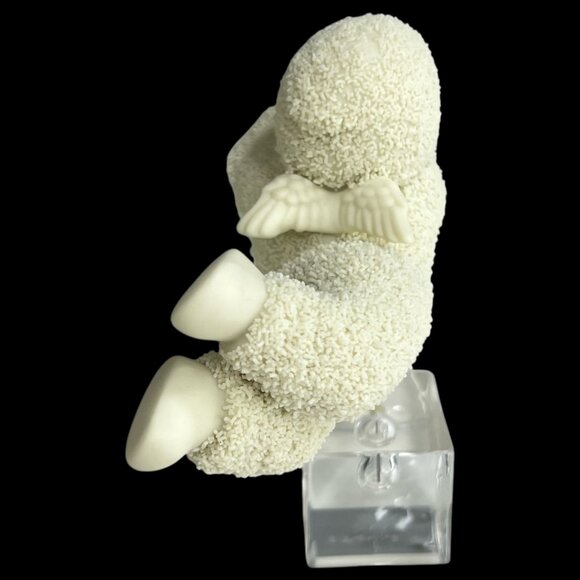 Dept 56 Snowbabies Falling For You Figurine Angle Flying Over Acrylic Cube VTG - Picture 4 of 12
